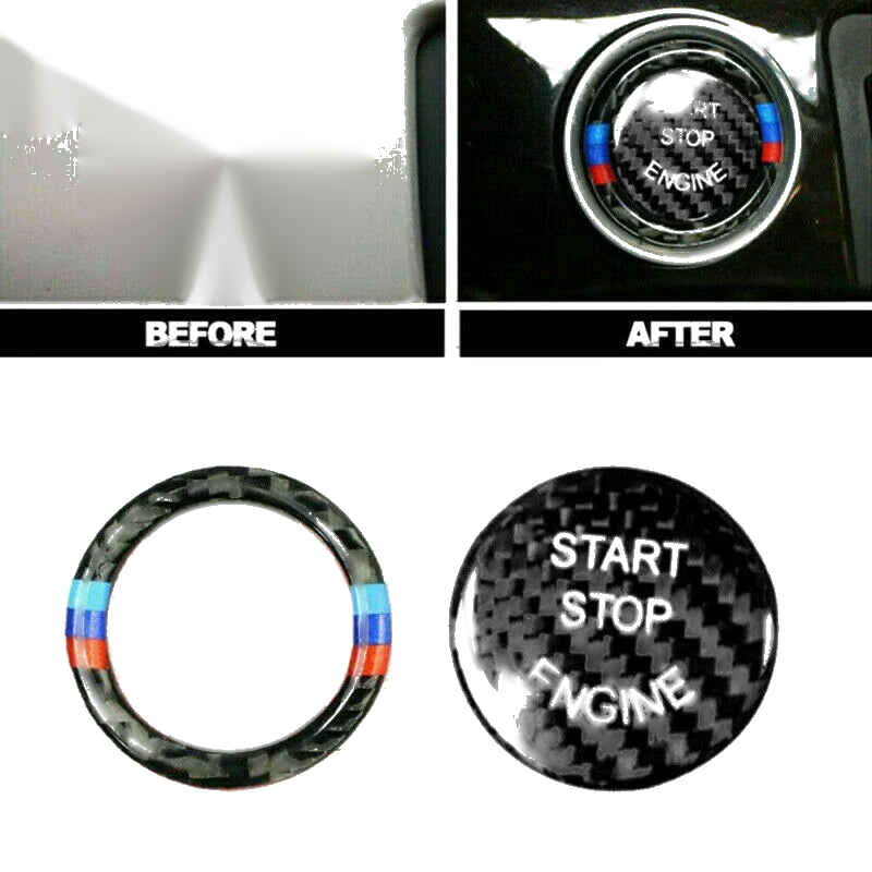 BMW E90 E92 E93 Carbon Fiber Engine Start Stop Button Ring (2007-2013)