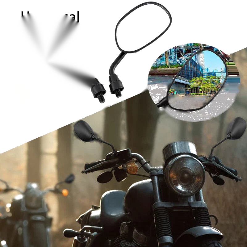 Yamaha XT250 XT350 XT600 8mm Black Rear View Mirrors (2000-2023)