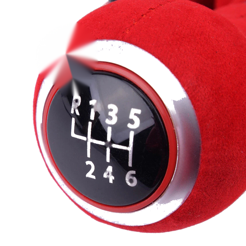 VW Golf MK5 MK6 R32 GTI Suede Leather 6 Speed Gear Shift Knob (2004-2009)
