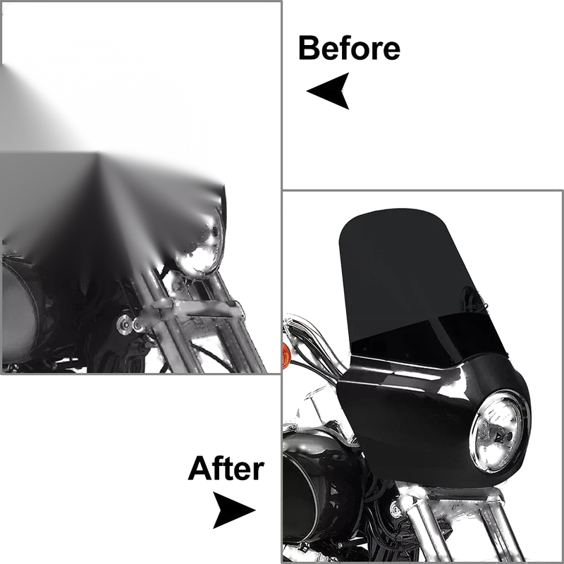Harley Dyna Super Glide FXD, Low Rider FXDL 15" Fairing Windshield Kit (2006-2017)