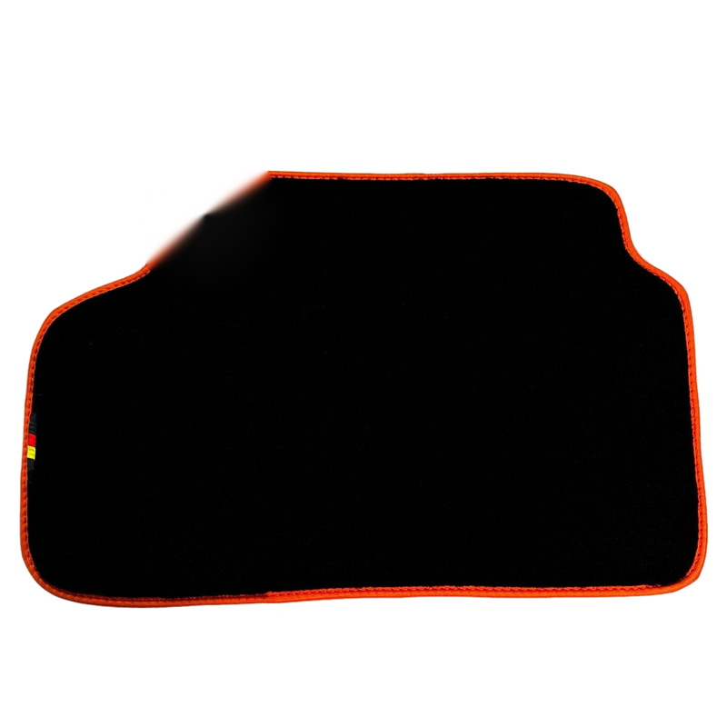 BMW Z4 E86 Coupe 2003-2008, 2 x Orange Trim AutoWin Black Floor Mats