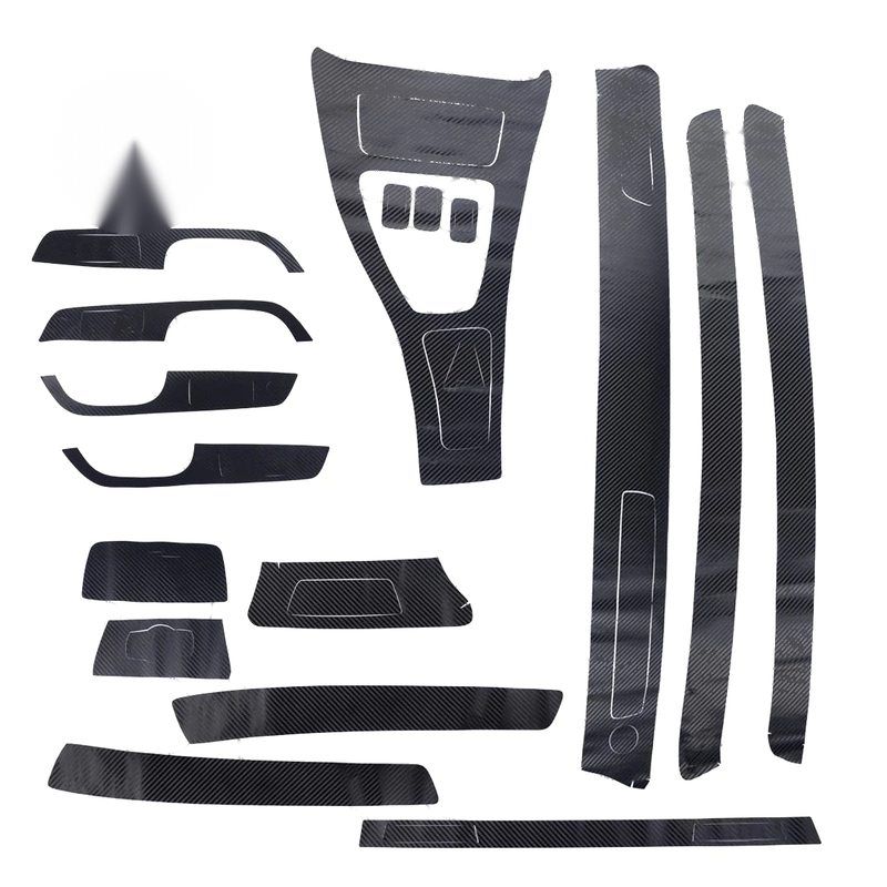BMW 3 Series E90 E92 E93 15 x Carbon Fiber Interior Vinyl Decals (2007-2013)