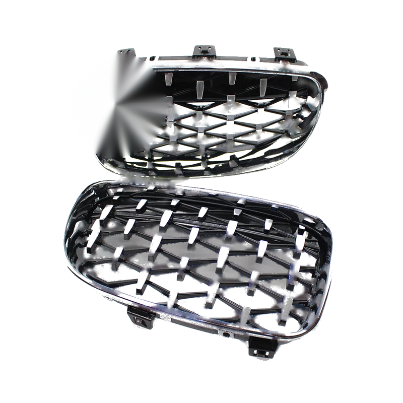 BMW 1 Series Chrome Black Diamond Front Kidney Grill (2004-2013)