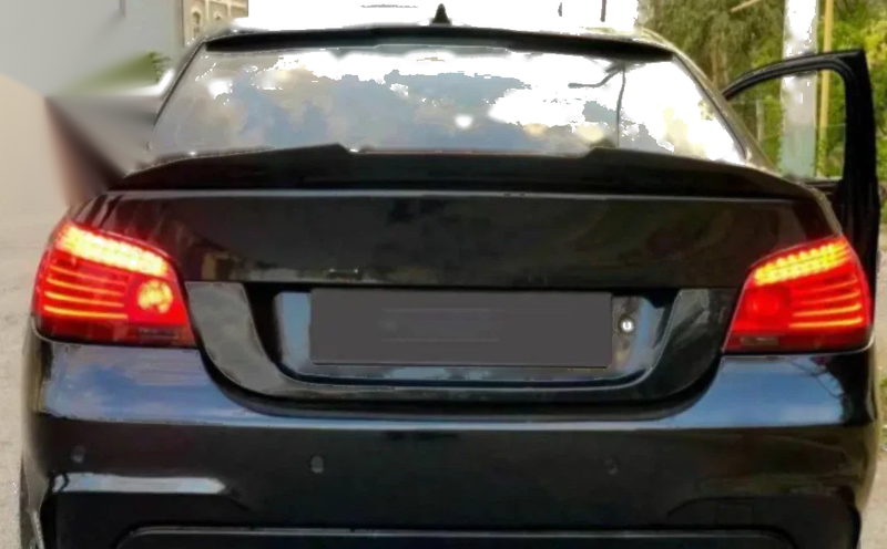 BMW E60 5 Series Sedan ABS Gloss Black PSM Style Rear Spoiler (2003-2010)