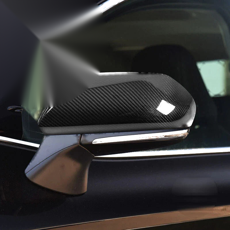 Toyota Camry 2018-2020 Car Real Carbon Fiber Side View Mirror Cover Trim Fit