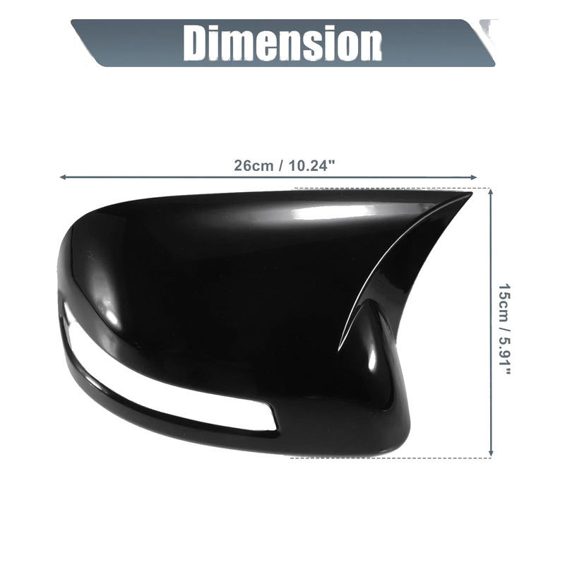 Honda Civic Rearview Mirror Cover Overlay Gloss Black (2012-2015)