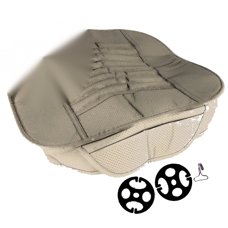 Universal Fit Beige PU Car Front Seat Mat Cushion (2023)