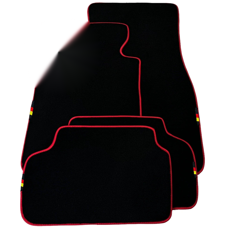 BMW 5 Series G31 Wagon (2017-2023) Red Trim AutoWin Black Floor Mats