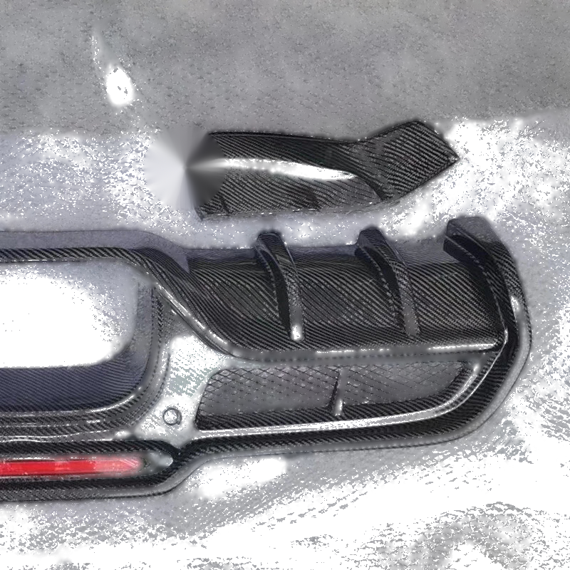 Mini Cooper F54 F55 F56 F57 JCW Carbon Fiber Rear Bumper Diffuser Cover Trim
