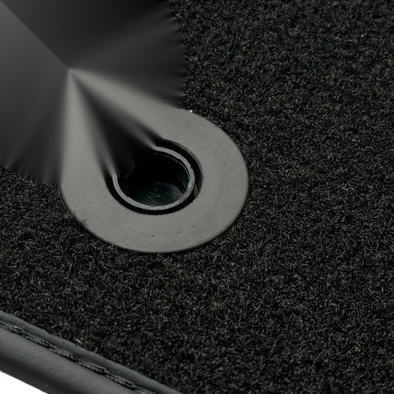 Audi A4 B5 Avant (1996-1999) with Carbon - 2 x Mats Black Floor Mats