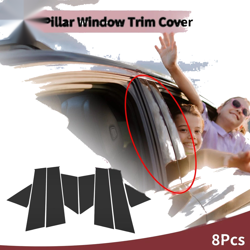Ford Active 2021 Black Door Pillar Window Trim