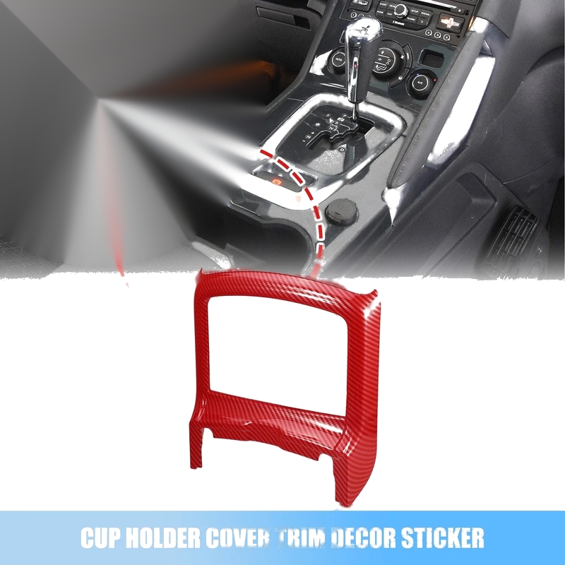 Dodge Charger & Chrysler Red Cup Holder Cover Trim Sticker