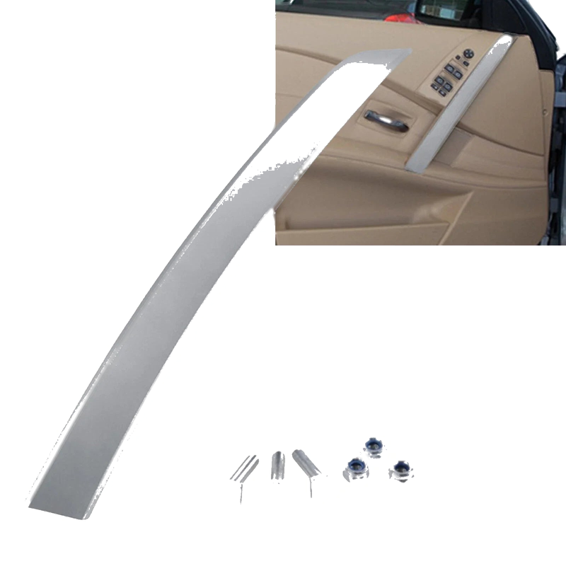 BMW E60 E61 (2004-2006) Silver 1 x Front Left Door Arm Grip Handle Cover