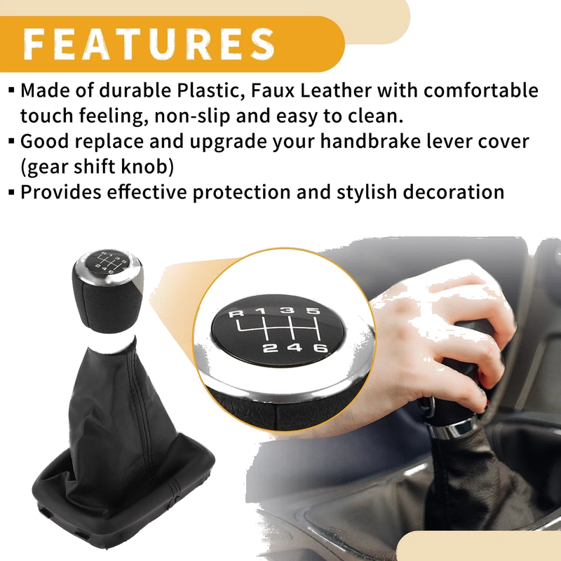 Ford Galaxy 6 Speed Gear Shifter Knob & Cover (2005-2006)