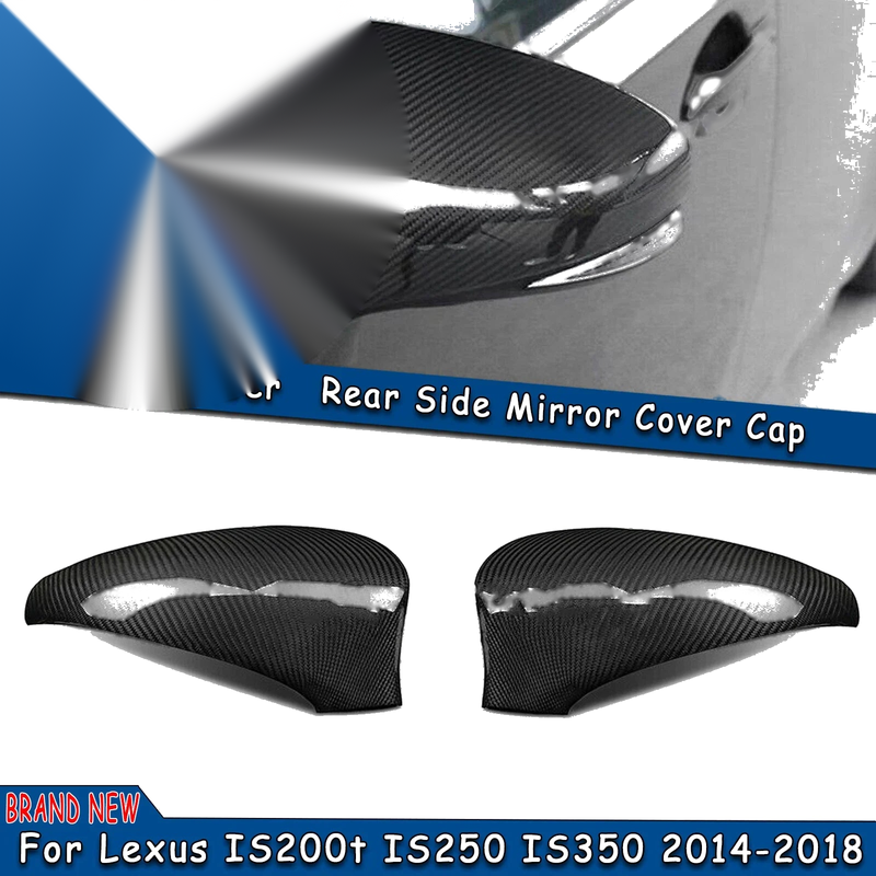 Lexus IS200t IS250 IS350 Carbon Fiber Mirror Cover Caps (2013-2019)