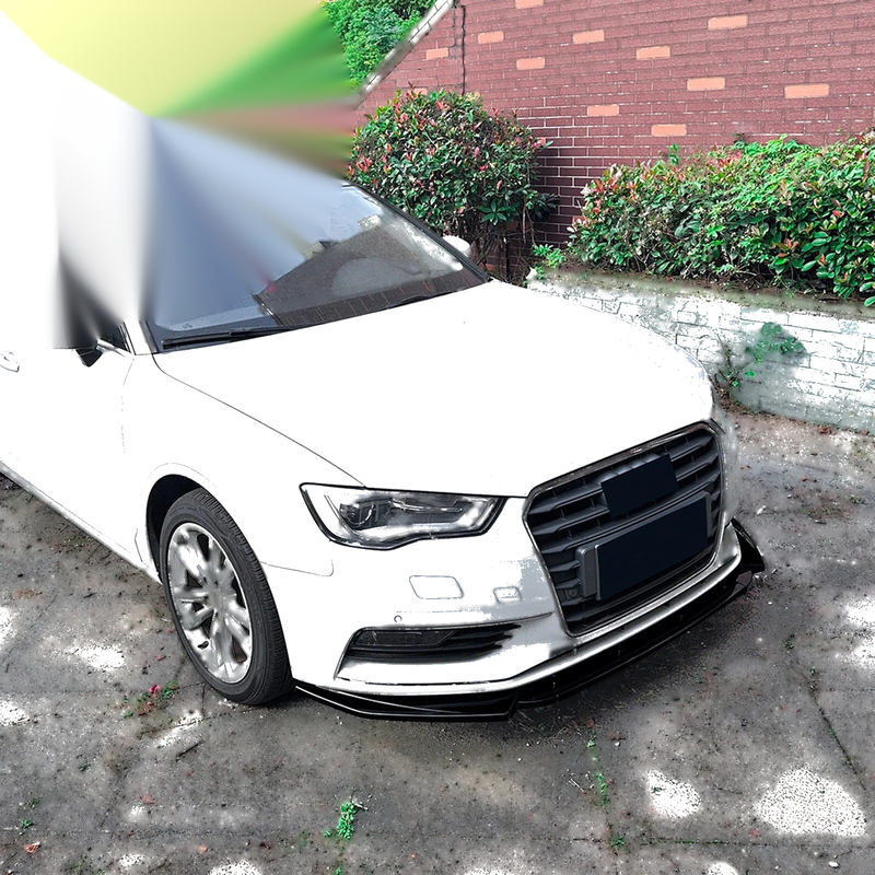 Audi A3 8V Gloss Black Front Bumper Spoiler Lip (2013-2016)