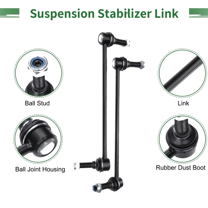 Ford Flex 6pcs Front Suspension Kit Control Arm Tie Rod Ends (2009-2019)