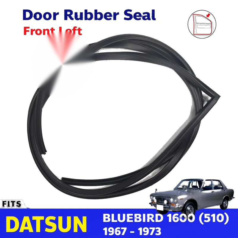 Weatherstrip Door Rubber Seal FL Fits Datsun Bluebird 512 4D Sedan 67-72 D11