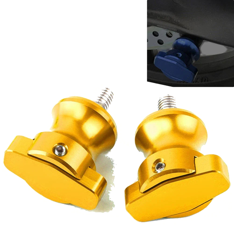 Honda CBR600RR (2003-2017) Pair Gold Swingarm Sliders Spools 8mm