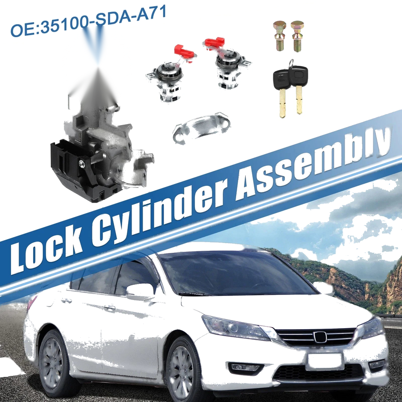 Honda Accord Ignition Switch Lock Cylinder Assembly Kit (2013-2017)