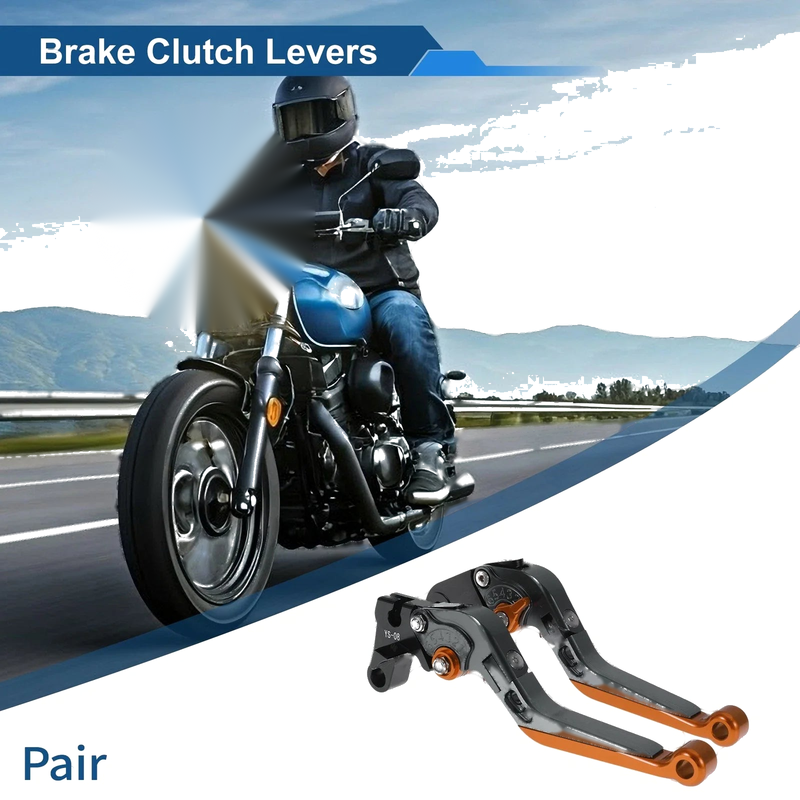 Honda CBR600RR (2003-2016) - Titanium Orange Adjustable Brake Clutch Levers