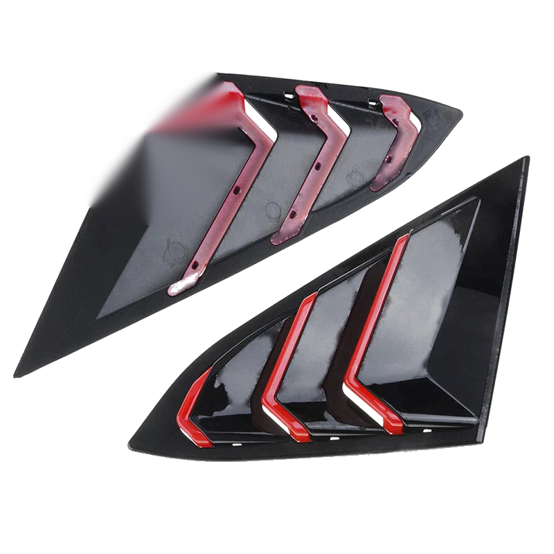 Honda Civic Body Side Air Vent Window Cover Gloss Black Louver (2016-2020)