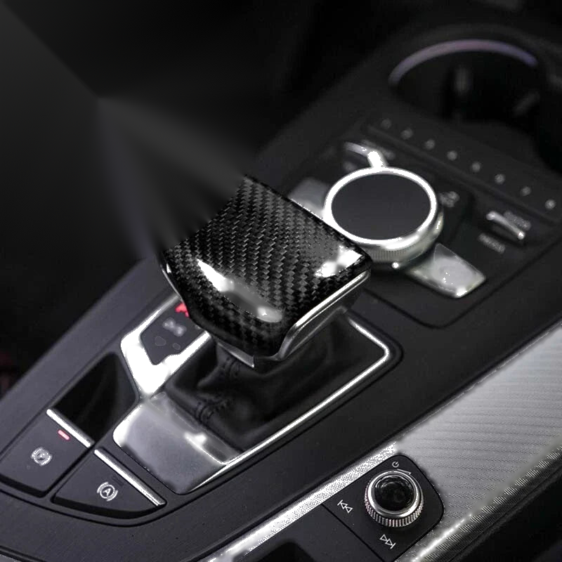 Audi A4 S4 B9 2016-2018 Real Carbon Fiber Gear Shift Knob Head Cover Trim