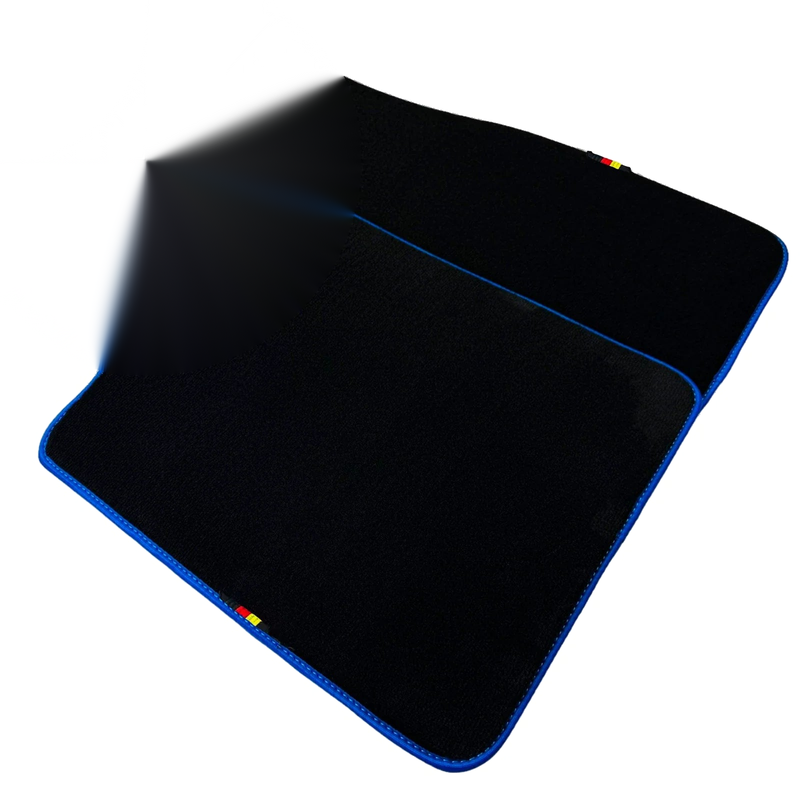 BMW 8 Series M8 F92 Coupe 2019-2024, Blue Trim AutoWin Black Car Mats