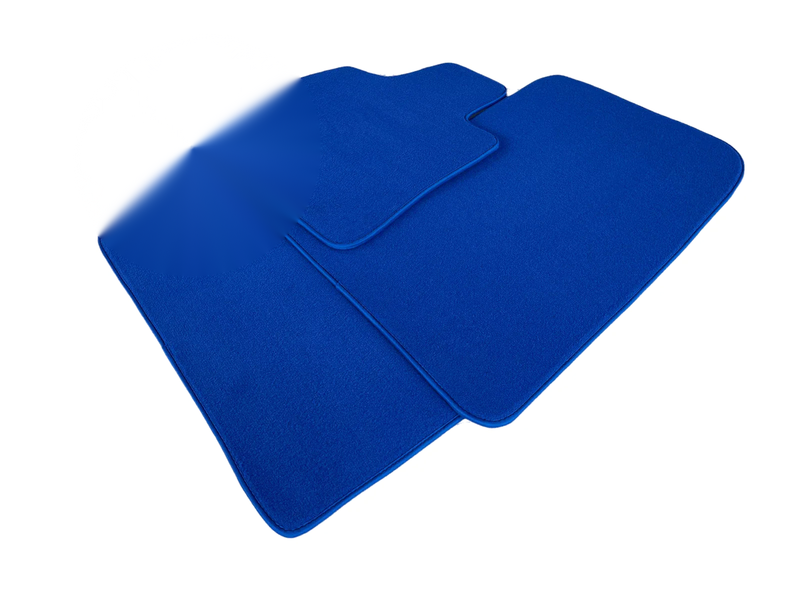 BMW 3 Series E92 Blue Rounds with Rovbut Logo Floor Mats (2007-2013)