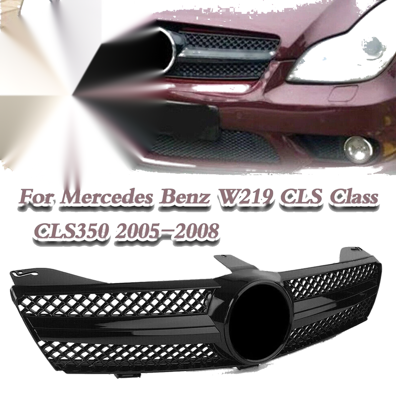 Mercedes Benz W219 CLS350 CLS500 Gloss Black Mesh Grille (2005-2008)