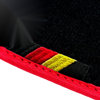 BMW 7 Series E66 Long 2001-2008 with Red Trim Black Floor Mats