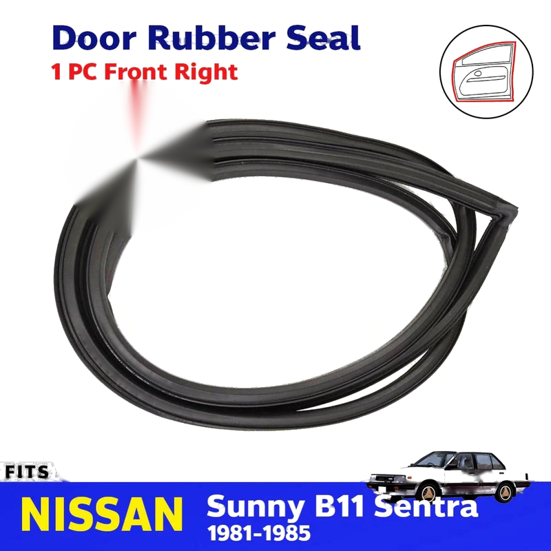 Door Rubber Weatherstrip Front RH Fits Nissan Sentra Sunny B11 4D SED 1981-85
