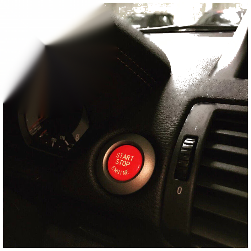 BMW E81 E87 E90 E91 E92 Gloss Black Start Stop Engine Button Cover (2006-2013)
