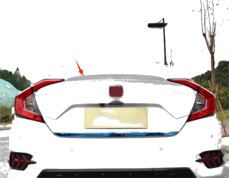 Honda Civic Sedan 4DR Pearl White Rear Small Boot Spoiler Wing (2016-2021)