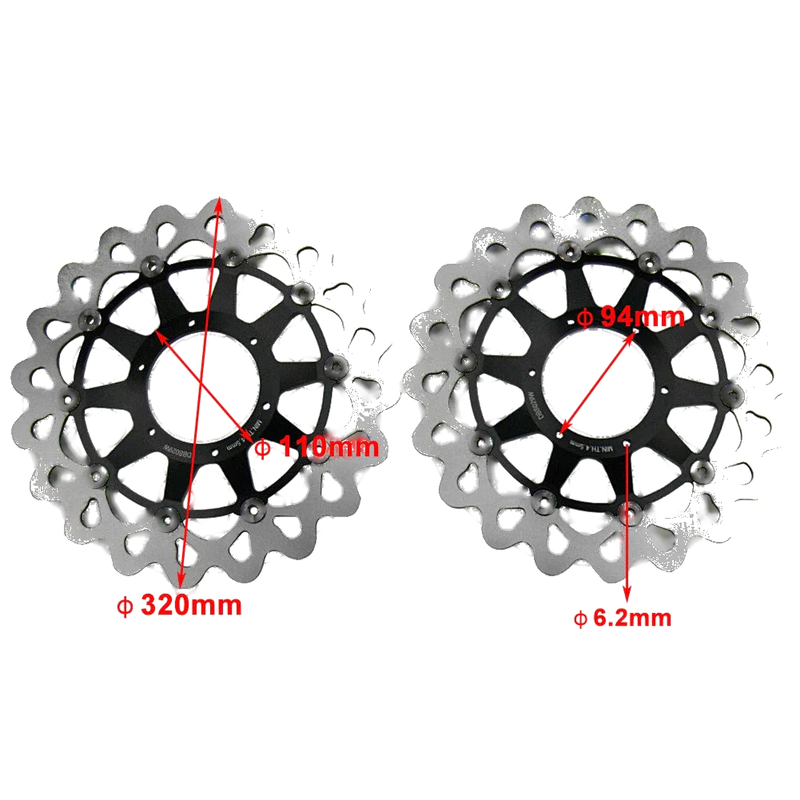 Honda CBR 1000RR 2006-2007 Front Brake Disc Rotors (2 x Rotors)