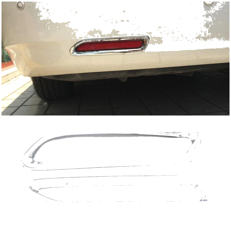 Toyota Sienna (2011-2020) 2 x ABS Chrome Rear Fog Light Lamp Frame Cover Trim