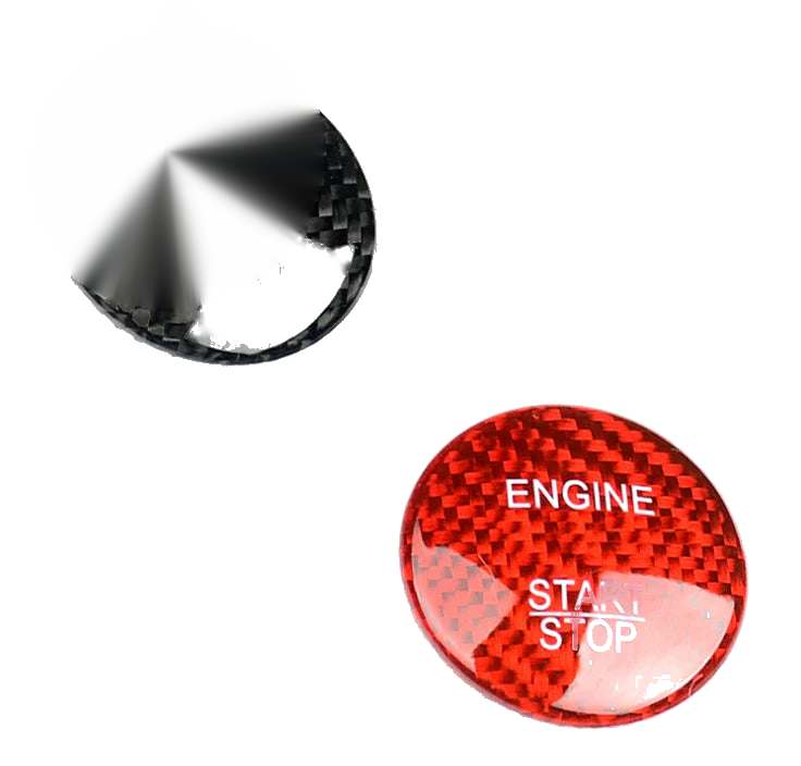 Benz C GLC GLE 1PCS Carbon Fiber Start Stop Engine Button Switch Sticker Fit