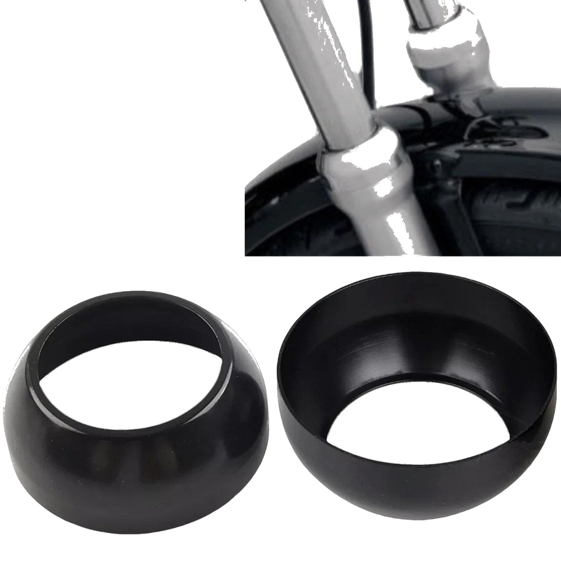 Harley Sportster Dyna FXR 2 x Front Fork Boot Cap Covers 39mm (2004-2023)