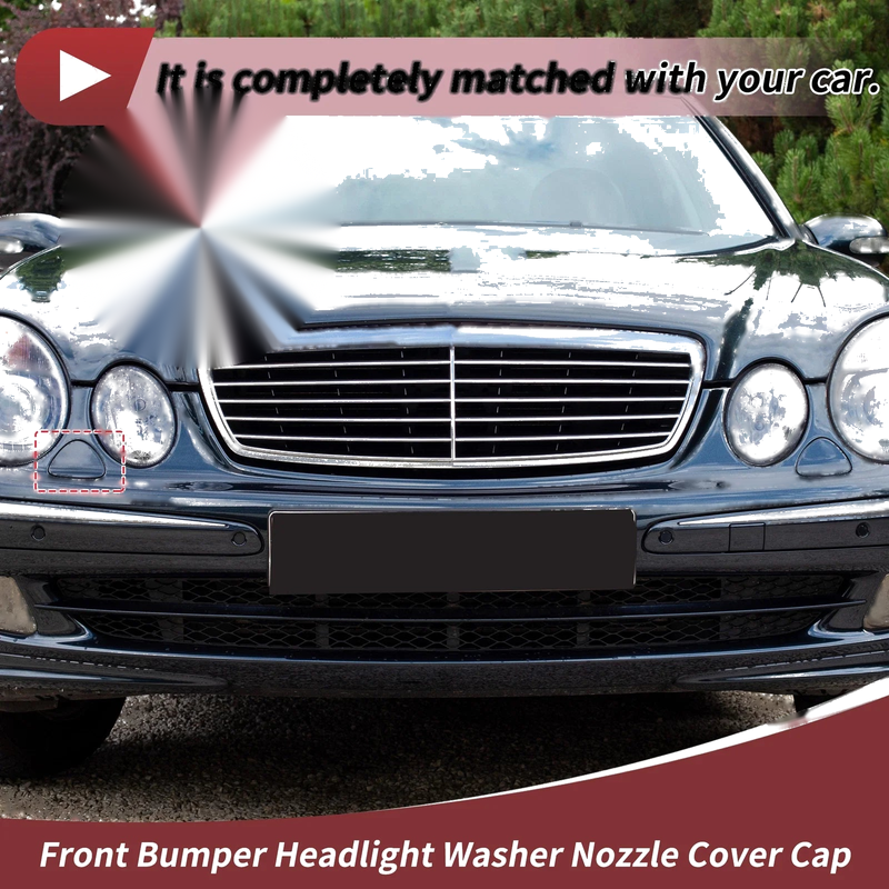 Mercedes-Benz E320 (1994-2006) Silver Front Right Washer Nozzle Cover