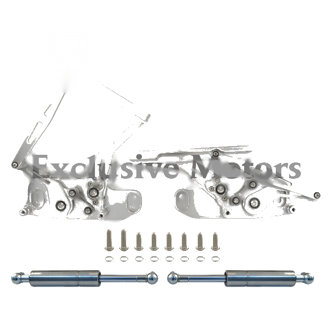 Holden HQ HJ HX HZ WB Bonnet Hinge Kit Silver Billet Aluminium (1971-1984)