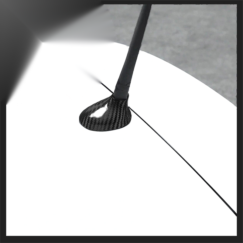 Fiat 500 Abarth 2010-2015 Black Carbon Fiber Shark Fin Antenna Cover