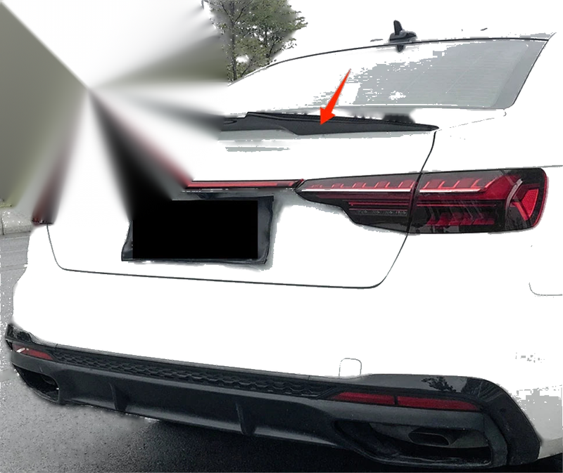 Audi B9 A4 S4 Sedan V Style Rear Carbon Fiber Spoiler Wing (2017-2024)