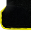 BMW 3 Series M3 E90 4-Door (2007-2013) Yellow Trim AutoWin Black Floor Mats