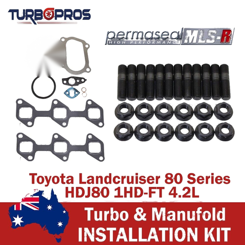 Toyota LC 80S 4.2L Permaseal MLS-R Turbo&Exhaust Manifold Stud&Gasket Kit