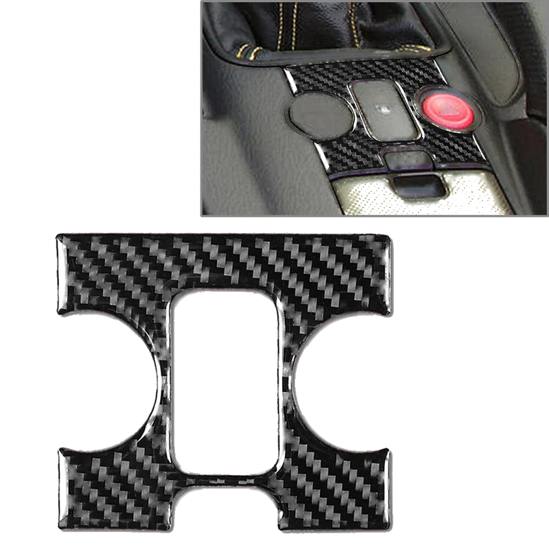 Honda S2000 (2004-2009) Carbon Fiber Black Hazard Light Button Cover Trim