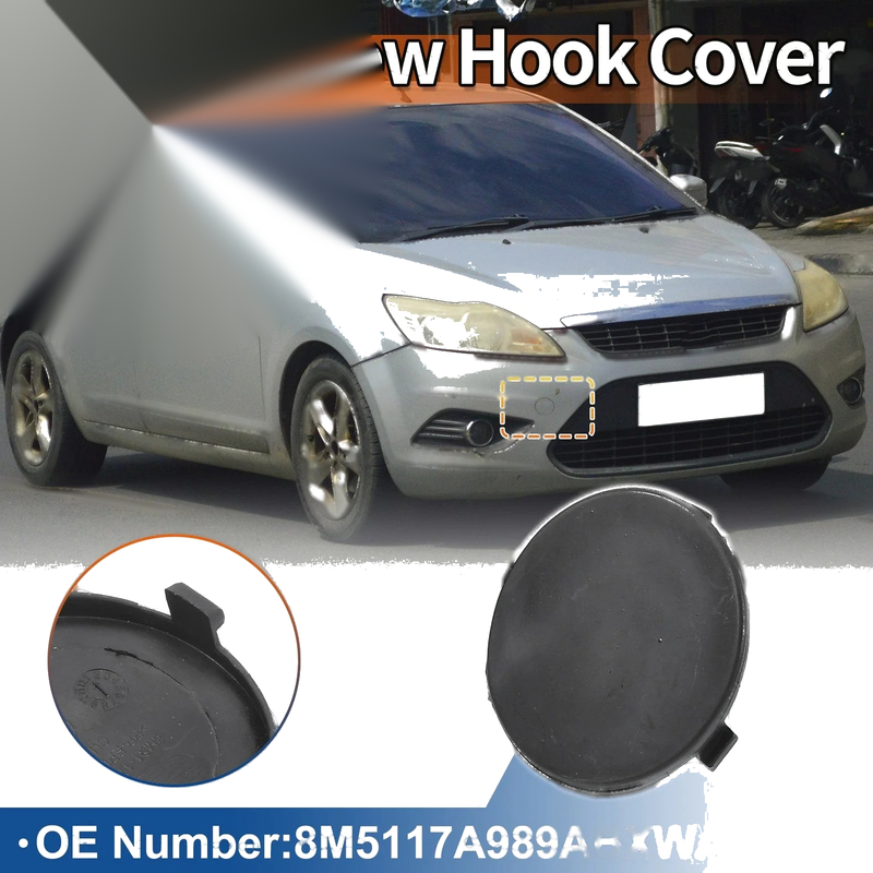Ford Focus MK2 (2007-2011) Unpainted Front Car Bumper Tow Hook Cover