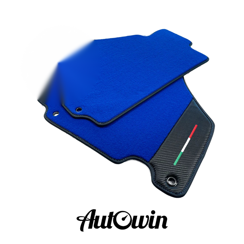 Ferrari 360 Modena 1999-2005 - AutoWin Brand, Carbon Fiber Blue Floor Mats