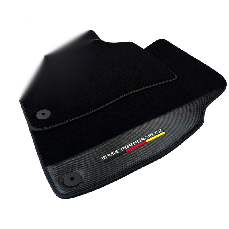 Audi A4 B9 Avant (2015-2018) with Carbon | 2 x ER56 Black Floor Mats