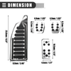 Ford Focus Car Manual Transmission Fuel Brake Dead Pedal Covers (2000-2018)