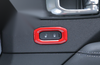 2018-2023 Jeep Wrangler JL ABS Red 2 x Door Lock Switch Button Cover Trim (2018-2023)